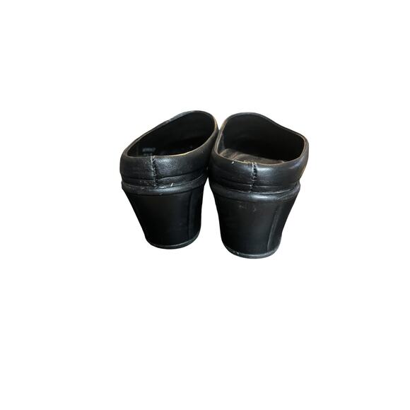 Dansko Women Clogs Slip On Black Leather Mules Made in Portugal - Picture 4 of 8